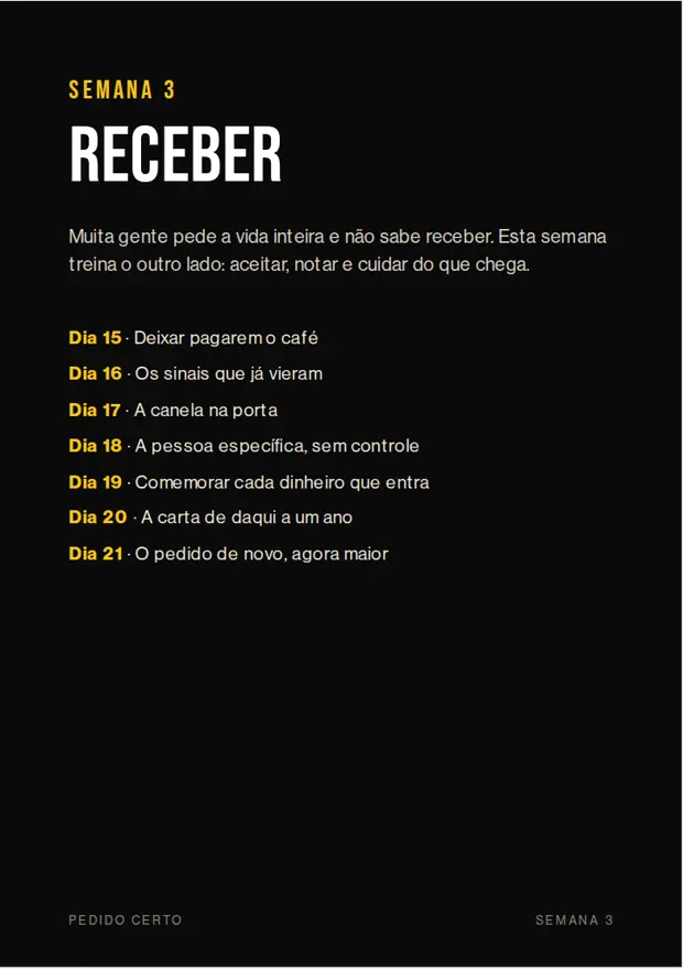 Abertura da semana 3